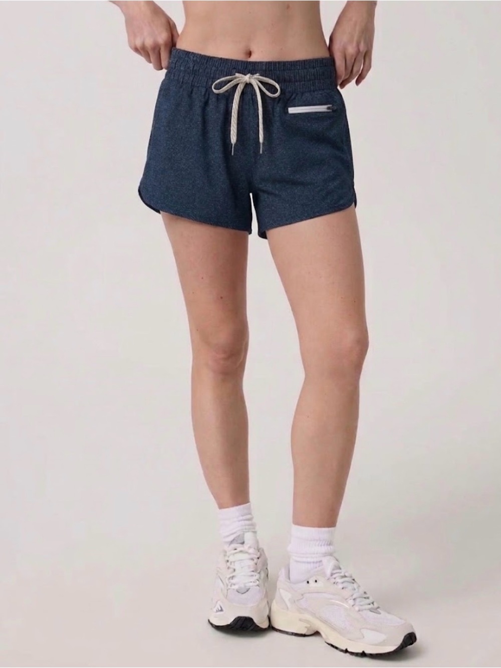 Vuori Women's Navy Pattern Clementine Athletic Shorts 2.0 Size S